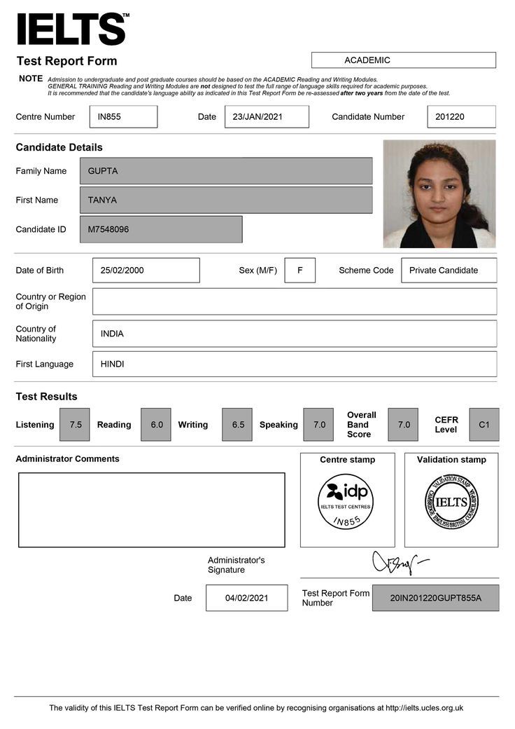 IELTS Certificate